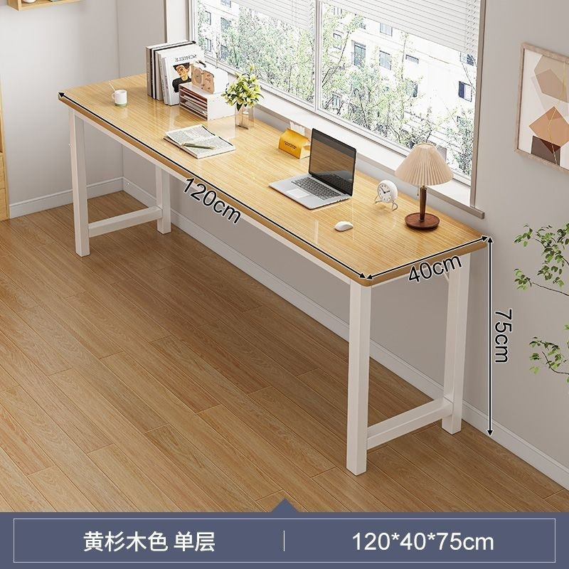 Computer desk single double layer office desk complete set rectangular training workbench for home living room desktop storage study table