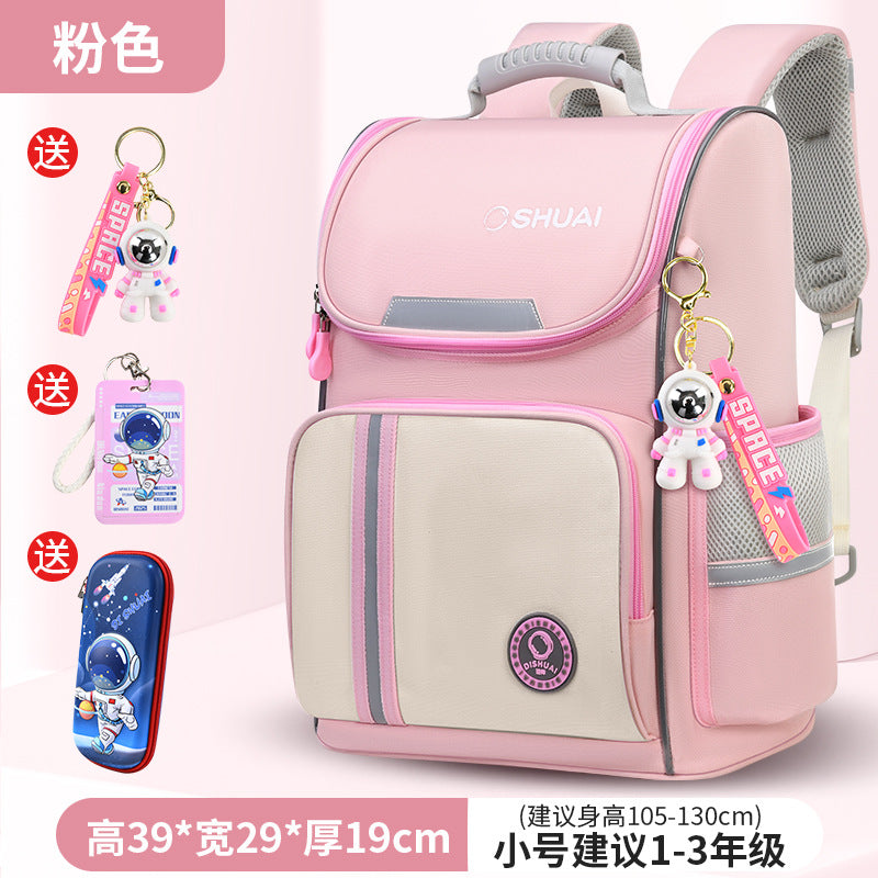 2026 new children's backpack for boys and girls, grades 1-6: large capacity, lightweight, and spine-protecting design