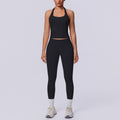 Halter sports beautiful back high waist hip lifting tight sports seamless yoga clothes quick drying breathable running fitness suit for women