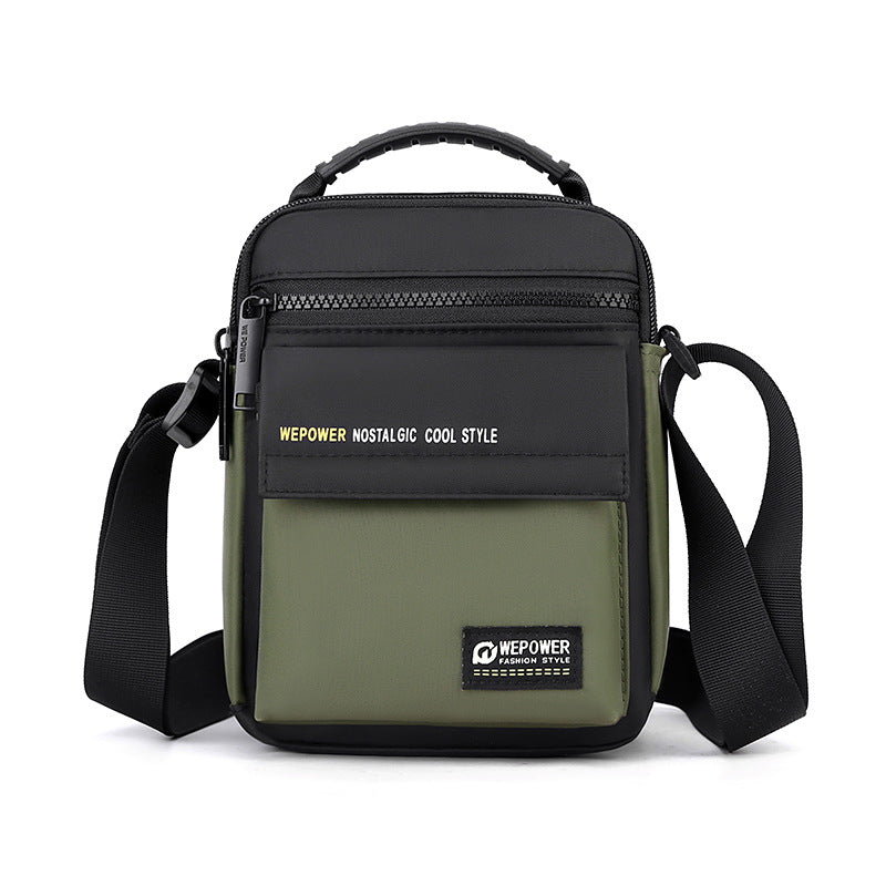 WEPOWER New Men's Casual Simple Shoulder Bag Portable Large Capacity Storage Messenger Bag Business Handbag
