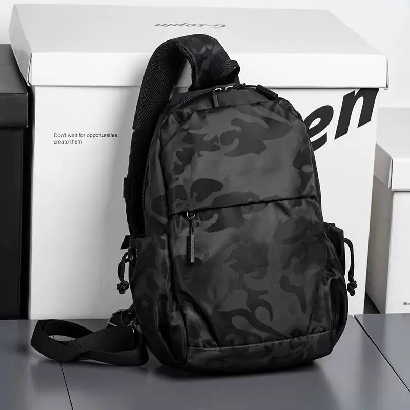 Small shoulder bag men's small trendy brand mini lightweight student schoolbag sports short trip messenger bag large capacity