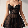 European and american new sexy lingerie: push-up, enhancing, lace mesh, sheer, high-end, pure desire, bodycon slip dress for small busts