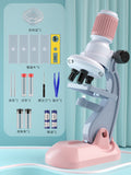 Kids' microscope 1200x professional scientific equipment biological experiment kit - junior high edition - educational toy for elementary school students