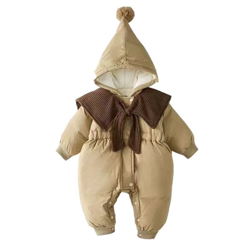 Winter baby clothes, stylish winter wear, warm padded cotton coats, quilted cotton jackets, winter baby girl fleece-lined and thickened onesies