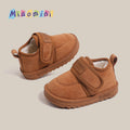 winter new boys' fleece-lined warm cotton shoes, girls' soft-soled casual shoes, kids' large cotton shoes, ages 1-6