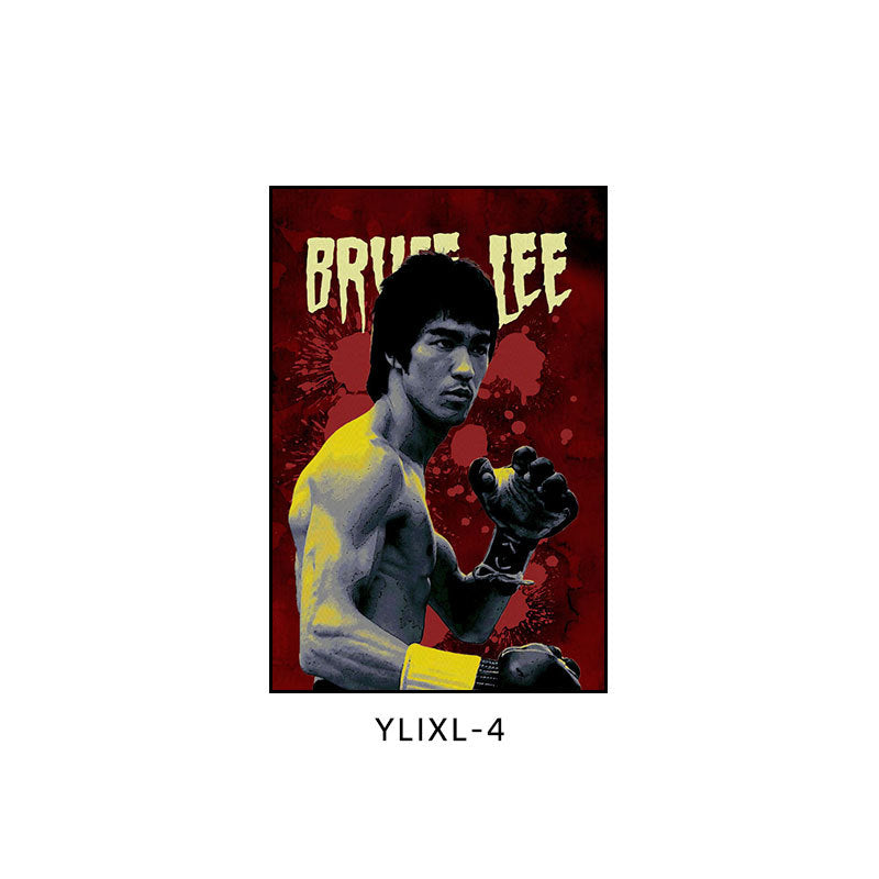 Bruce Lee poster decorative painting martial arts boxing gym taekwondo sanda inspirational gym hanging painting bedroom study mural