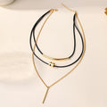 Sweater accessories necklace wholesale european and american cross-border jewelry women's multi-layer geometric alloy exaggerated design autumn and winter clavicle chain