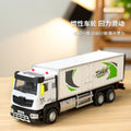 Die-cast alloy big truck toy for boys - realistic container truck, car carrier, and construction vehicle model