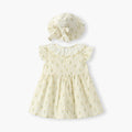 Girls' summer dress: new korean style baby girl's printed dress with doll collar, pure cotton summer dress for little girls
