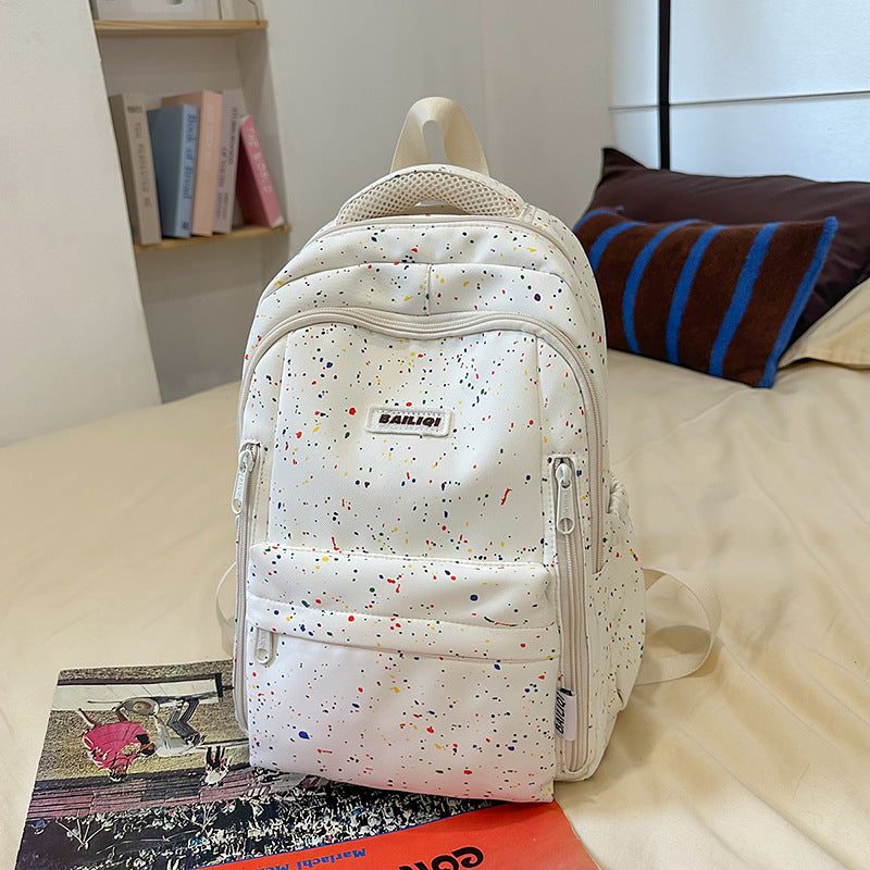 2025 new spring outing: stylish & chic solid color/floral casual student backpack - fresh & feminine everyday bag