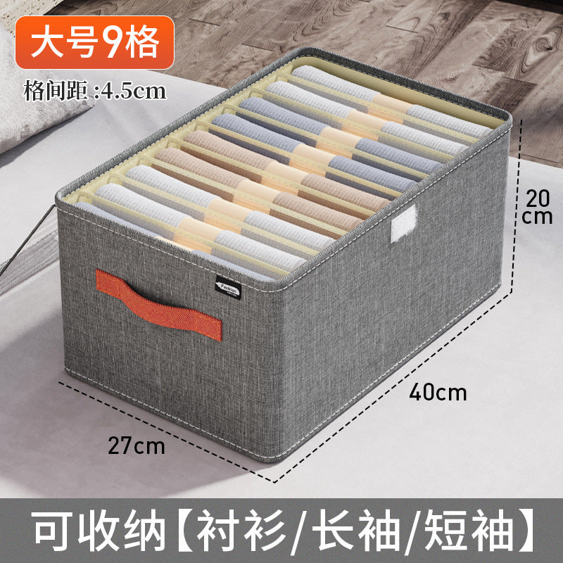 Oxford cloth storage box, clothing finishing fabric, large-capacity household storage wardrobe with handle, portable finishing box.