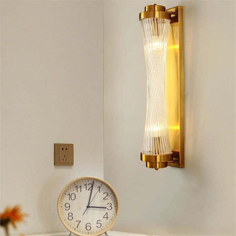 Accessible luxury style crystal wall lamp casual living room tv background wall bedroom bedside corridor aisle staircase wall lamp