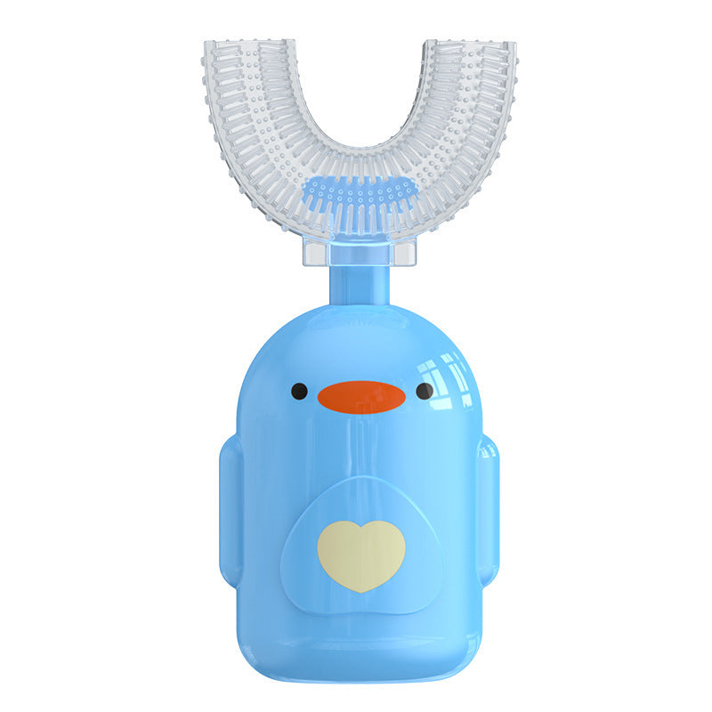 English card-mounted children's u-shaped toothbrush baby oral oral cleaning children's toothbrush soft-bristled silicone toothbrush