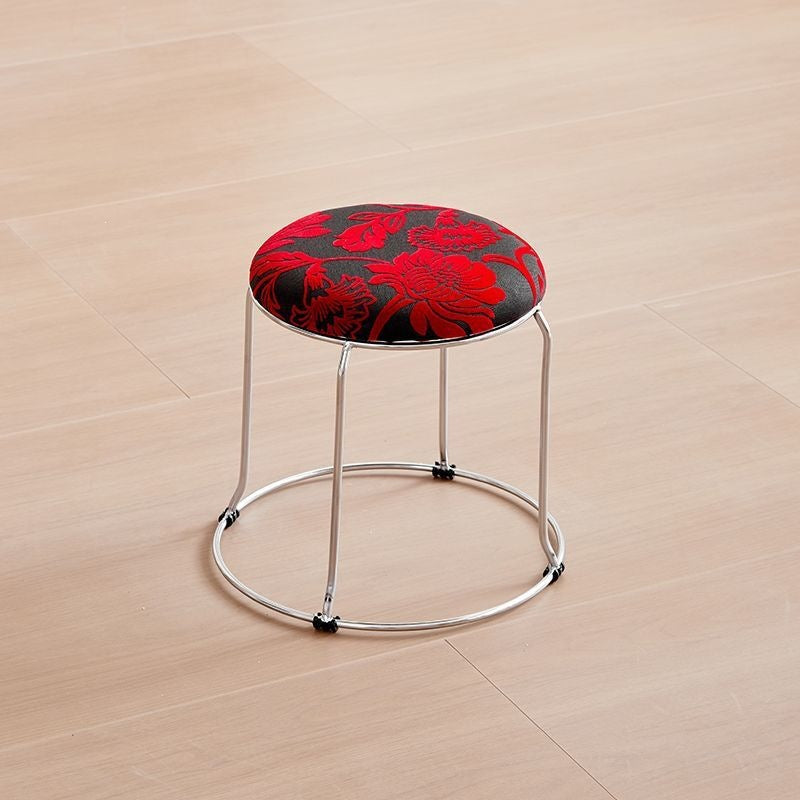 Soft stool, durable shoe changing stool, casual stool, for home bench, solid wood surface low stool, round stool, thickened steel stool
