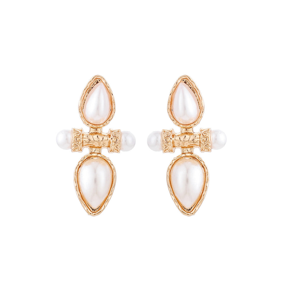Wholesale autumn/winter earrings: european and american cross-border minimalist style earrings for women - unique, hollowed-out, statement, high-end dangle earrings