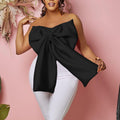 D335women tops european and american women's sexybows wrap chest african off shoulder easiest for match short tops shirt