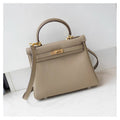 First-layer cowhide pebbled togo kelly leather bag satchel bag classy work clothing women's bag shoulder crossbody bag