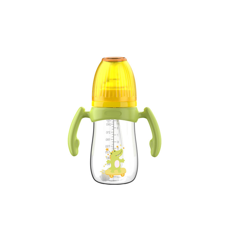English boxed pacifier 210/240/300ml cactus series with handle PP bottle with straw