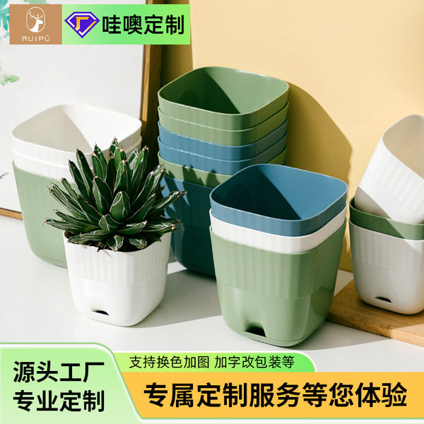 Nordic simple resin plastic large succulent small flower pot factory direct sales aloe vera imitation ceramic green dill green plant gardening