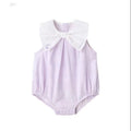 Baby summer romper - sweet sleeveless bodysuit for baby girls, lightweight snap-crotch outfit, perfect for 100-day celebration and crawling!