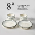 Ceramic rice bowl for home2025new arrival underglaze color classy sense tableware eating bowl plate dish suit small bowl