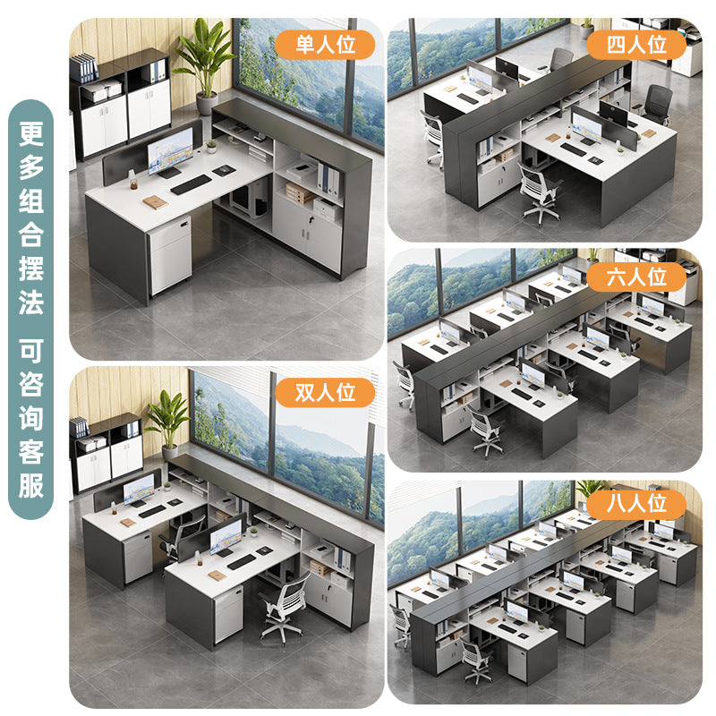 Staff desk and chair combination casual modern partition office employee slot booth screen work slot financial table
