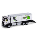 Die-cast alloy big truck toy for boys - realistic container truck, car carrier, and construction vehicle model