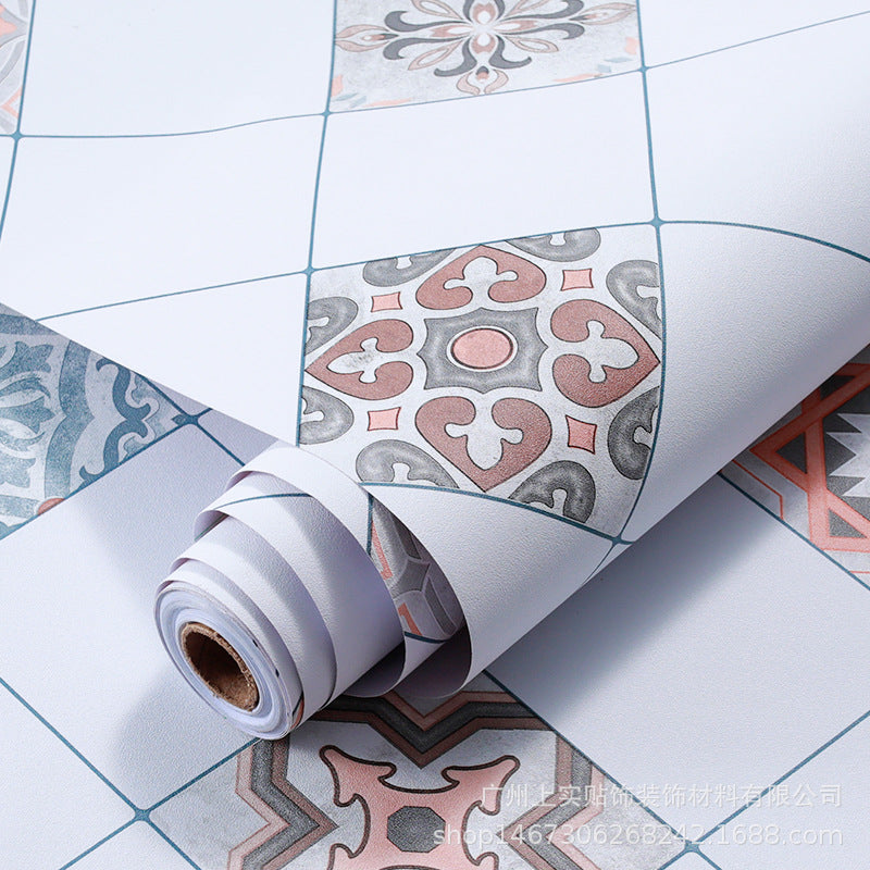 Cross-border Supply Desktop Stickers Marble Wallpaper Self-Adhesive Kitchen Oil-proof Stickers Furniture Renovation Stove Cabinet Stickers