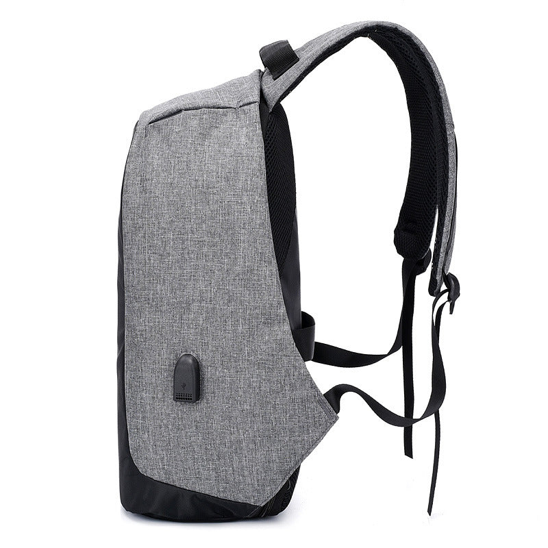 Cross-border business new computer bag male rechargeable junior high school student backpacking travel large capacity simple backpack