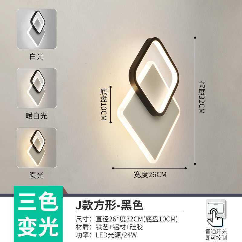 The whole network low-cost led corridor aisle entrance light new Nordic stairs balcony bedroom bedside background wall wall lamp