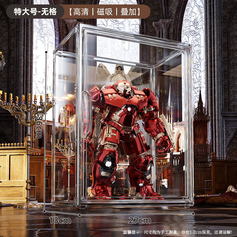 Blind box storage display stand transparent dust-proof figure storage box doll labubu POP MART model display cabinet