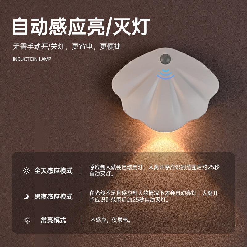 new magnetic wireless indoor wall light doorplate light - rechargeable smart led human body induction night light