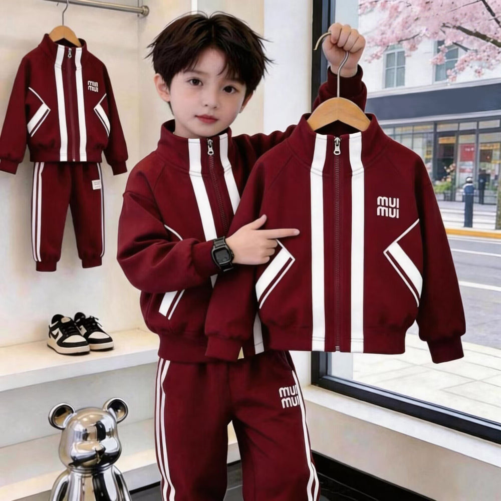 Boys' spring/autumn outfit set: new  trendy casual clothes, stylish and handsome two-piece set for kids