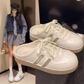 Baotou half slippers for women summer outwear 2025new arrival without heel fashioneasiest for match german training shoes lazy one-leg women's shoes