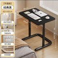 Adjustable height study desk - bedside, sofa, and dorm room mobile laptop table with wheels - foldable computer desk