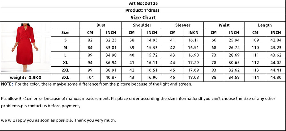 D3123 european and american women's clothing  autumn new arrival solid color elegant blazer collar pleated lapel export dress