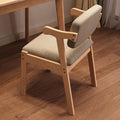Solid wood dining chair for home desk chair oak study chair backrest stool modern casual restaurant ins style z-shaped chair