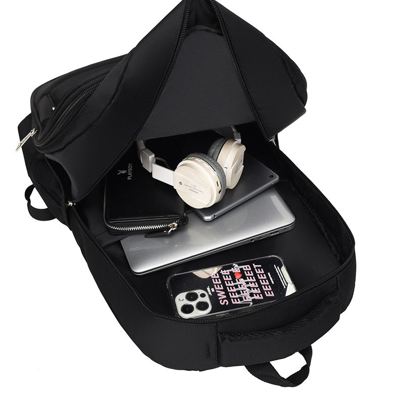 Customized logo backpack men's luggage large-capacity travel backpack high-end school bag business commuter computer bag