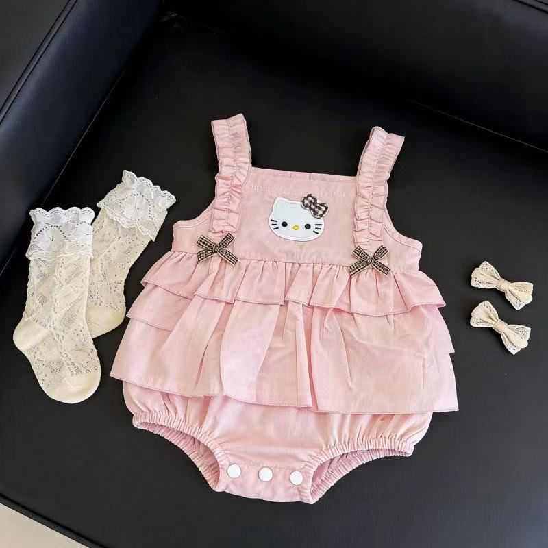 Newborn baby triangle romper - princess style - baby girl's camisole bodysuit - lightweight one-piece outfit for summer