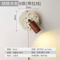 Used wabi-sabi style bedroom bedside wall lamp with switch, terrazzo b&b stairway corridor ambient rotating decorative light