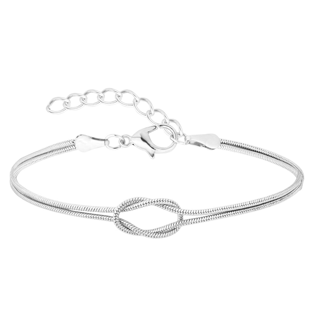 European and american new knotted snake bone bracelet, gold love knot infinity love couple bracelet, romantic chain