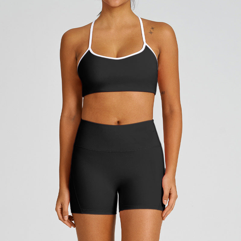 high waist hip lifting yoga shorts slimming look tight suspender beautiful back running sports intimates yoga suit for women