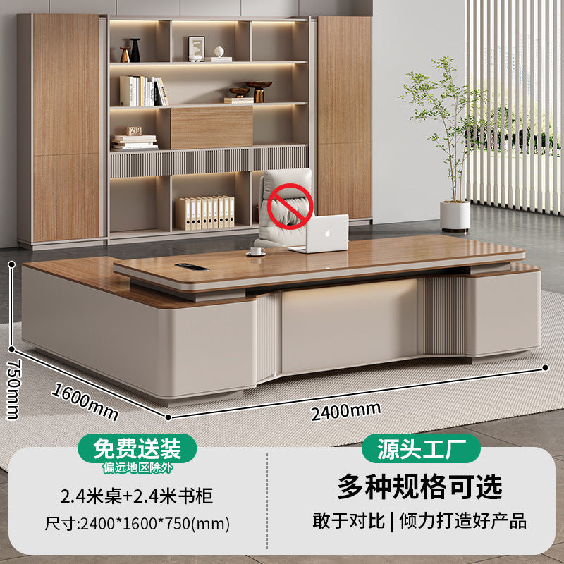 Saint li accessible luxury boss table office desk casual chairman president table executive table manager office table and chair combination