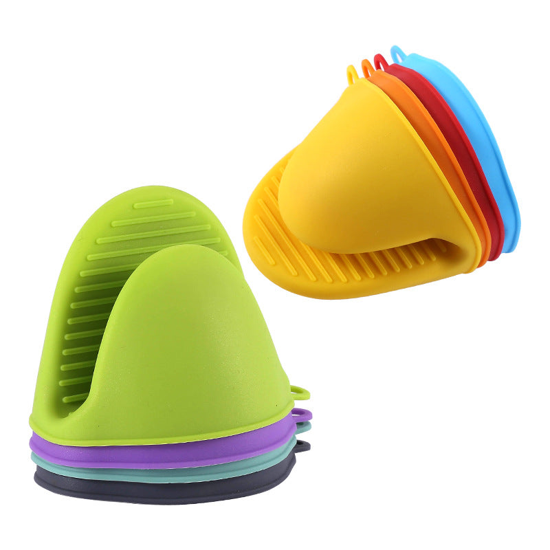Heat-resistant oven mitts, kitchen utensil tongs, silicone non-slip baking oven microwave plate grippers, 27g