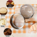 Stainless steel flour sifter, heavy-duty handheld sieve, baking tool, fine 40-mesh filter, ultra-fine flour sifter