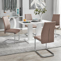 Glass dining table dining tableaccessible luxuryclassy small apartment 4-person table modern casual dining table and chairs