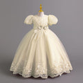 Wholesale foreign trade long dress children's formal gown puff sleeve lace princess dress girls' party dress girl dress
