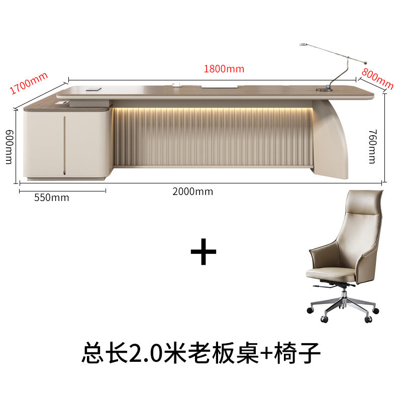 Saint li boss table and chair combination president office simple modern accessible luxury paint executive table elegant manager table and chair main