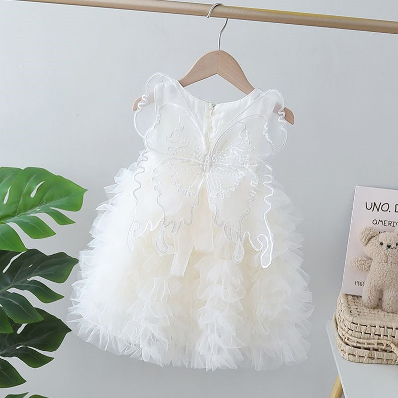 Girls' summer dress: new stylish children's summer outfit, baby girl princess dress, little girl's tiered dress
