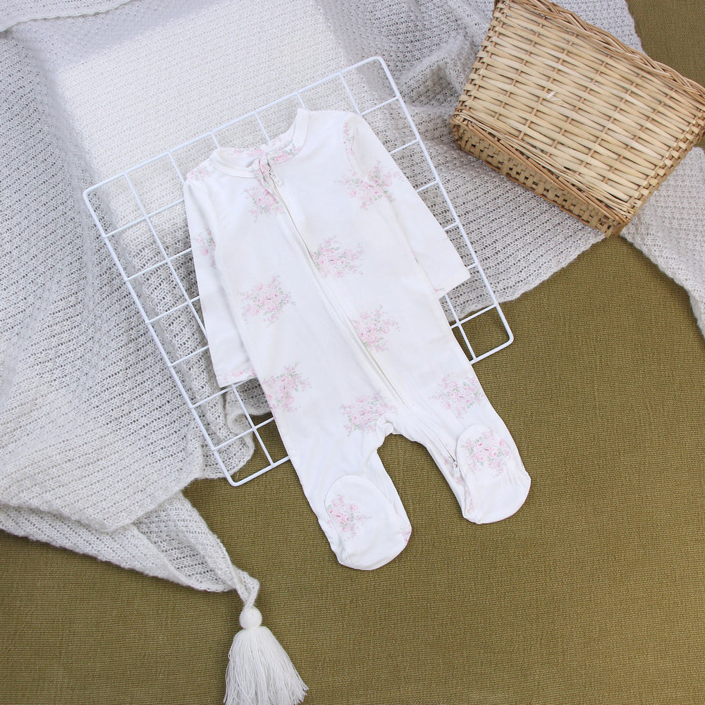 Baby romper footed long sleeve bodysuit - newborn sleepwear (class a)